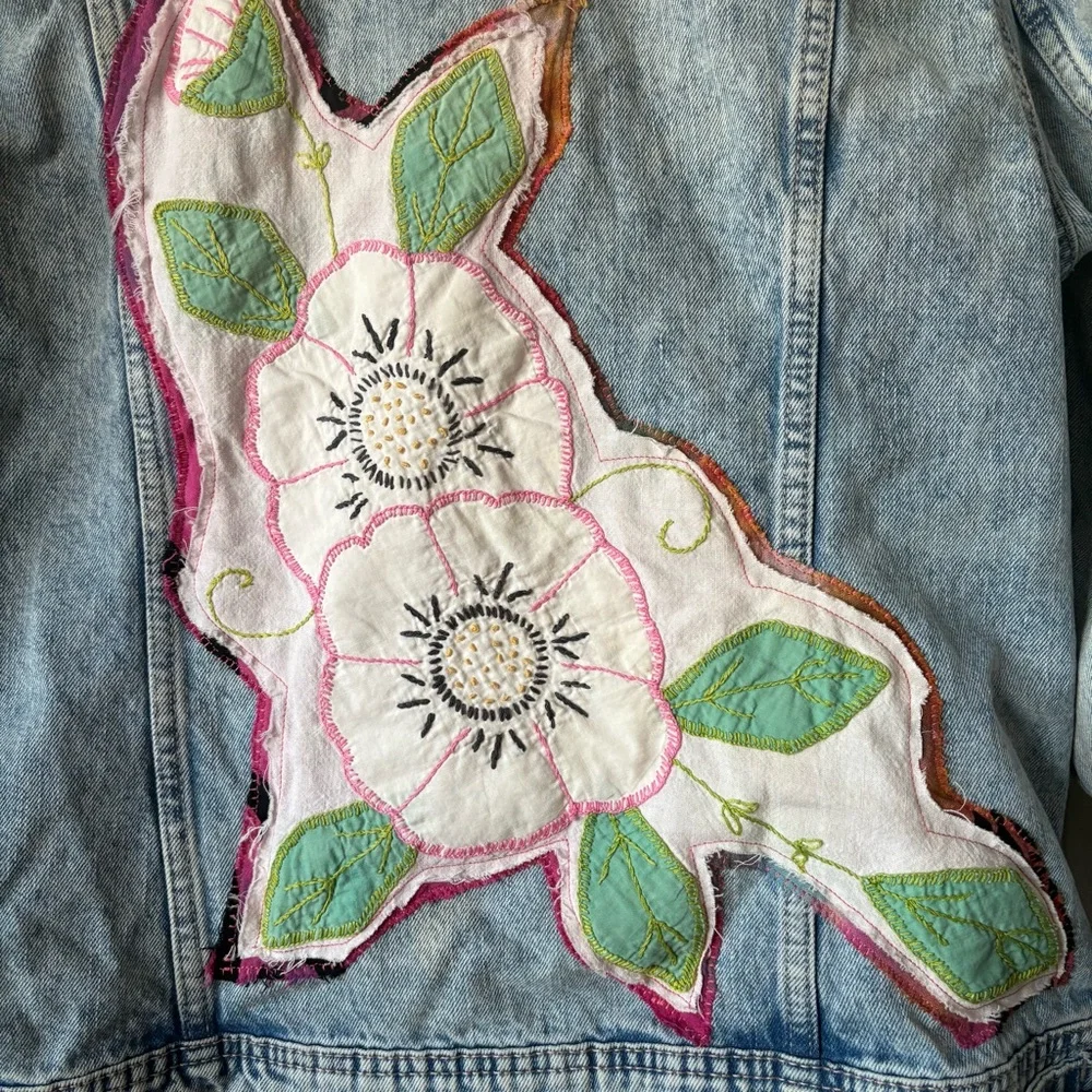 Upcycled Old Navy Patchwork Jean Jacket - Picture 4 of 15